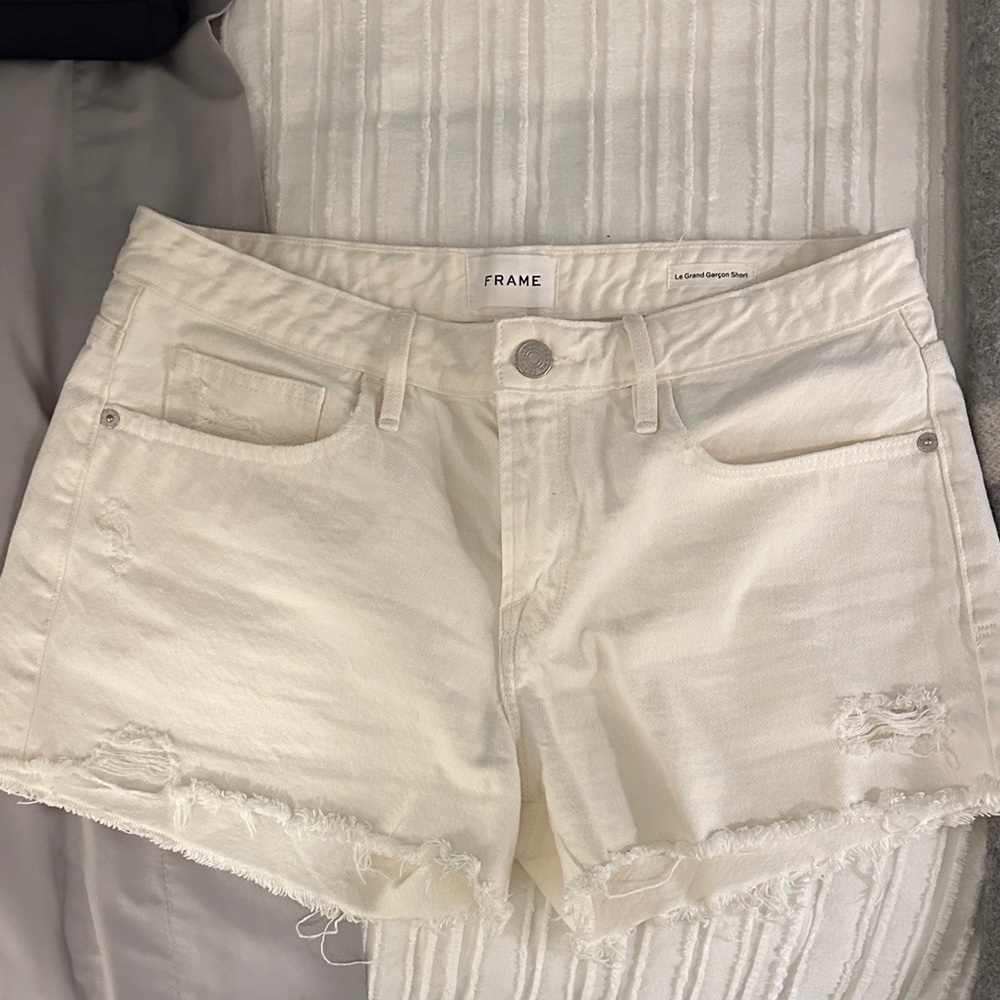 Frame Denim Women's Off-White Jean Shorts